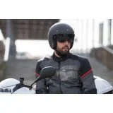 LS2 RIVA neperšalmpama vasarinė vyriška motociklisto striukė - juoda/pilka XXL