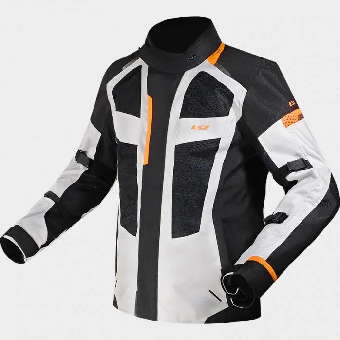 LS2 SCOUT vyriška motociklisto striukė - juoda/pilka/oranžinė XXL