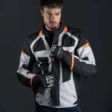 LS2 SCOUT vyriška motociklisto striukė - juoda/pilka/oranžinė XXL