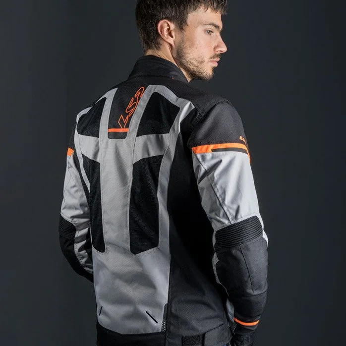LS2 SCOUT vyriška motociklisto striukė - juoda/pilka/oranžinė XXL