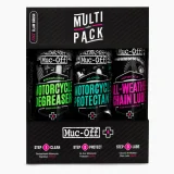 MUC-OFF Multi Pack grandinei ir motociklui (Ploviklis. grandinės alyva. apsauga ir spec šepetukas)