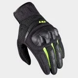 LS2 KUBRA ANTHRACITE plonos vasarinės vyriškos motociklisto pirštinės juoda/geltona L
