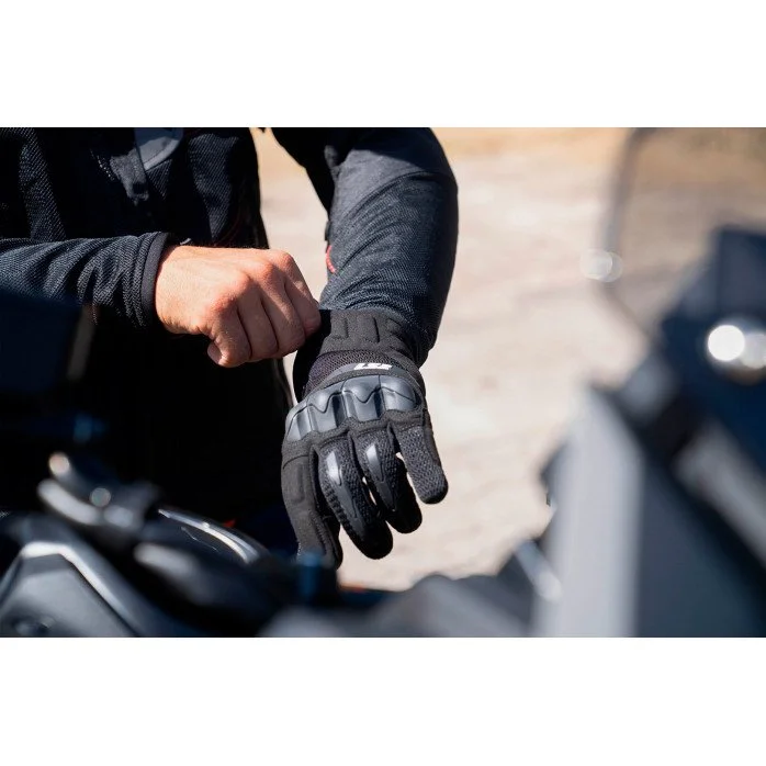 LS2 KUBRA plonos vasarinės vyriškos motociklisto pirštinės - juoda M