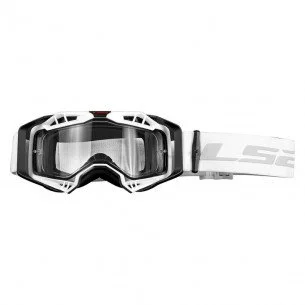 LS2 AURA ENDURO SERIES MOTOKROSO AKINIAI SU SKAIDRIU STIKLIUKU - BALTA