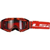 LS2 AURA ENDURO SERIES MOTOKROSO AKINIAI SU SKAIDRIU STIKLIUKU - RAUDONA