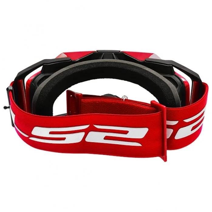 LS2 AURA ENDURO SERIES MOTOKROSO AKINIAI SU SKAIDRIU STIKLIUKU - RAUDONA