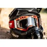 LS2 AURA ENDURO SERIES MOTOKROSO AKINIAI SU SKAIDRIU STIKLIUKU - RAUDONA