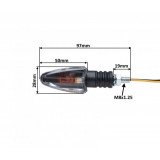 Univrsalus Skaidrus Posūkių Žibintas  BA9S ( 12V 23W )  M8 x 1,25