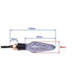 WM Posūkio žibintas, CLEAR LENS, LED 12V 1W CN, PAIR