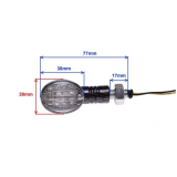 WM Posūkio žibintas CLEAR LENS, LED, CARBON-LOOK, LH