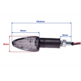 WM Posūkio žibintas BLACK CLEAR LENS, LED, BLACK