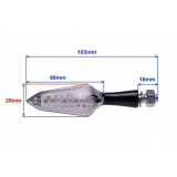 WM Posūkio žibintas BLACK CLEAR LENS, LED
