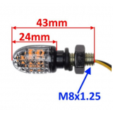 Led Mini posūkių žibintų komplektas M8 - AM1460B