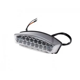 Universalus LED galinis žibintas su numerio apšvietimu (skaidrus) M6x1.0 162x85x62mm
