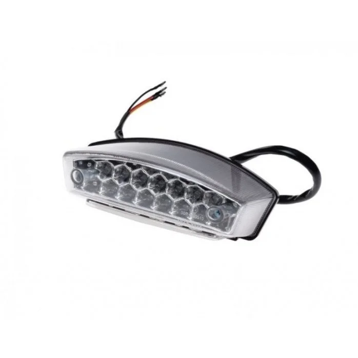 Universalus LED galinis žibintas su numerio apšvietimu (skaidrus) M6x1.0 162x85x62mm
