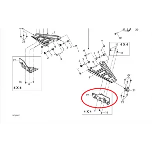 PRIEKINĖS ŠAKĖS APSAUGA KAIRĖ BRP OUTLANDER