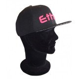 ETHEN CAP02 Kepurė su snapeliu juoda/rožinis logo vienas dydis