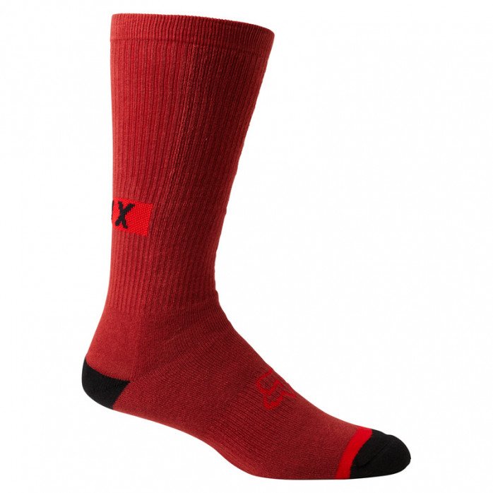 10 Defend Crew Sock Red Clay