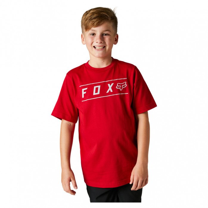Youth Pinnacle Ss Tee Flame Red