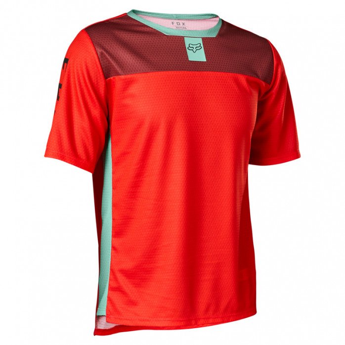 Yth Defend Ss Jersey Fluo Red