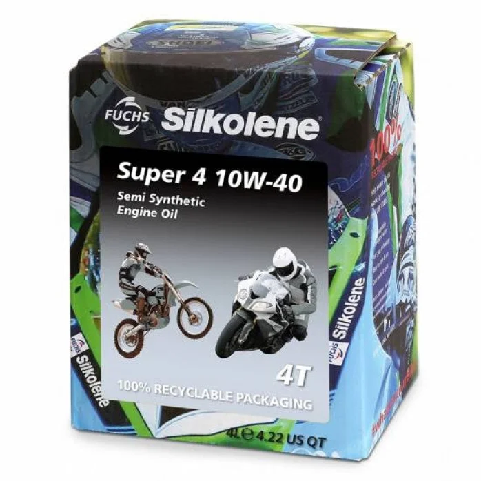 SILKOLENE SUPER 4 10W40 4T pusiau sintetinė variklio alyva 4L