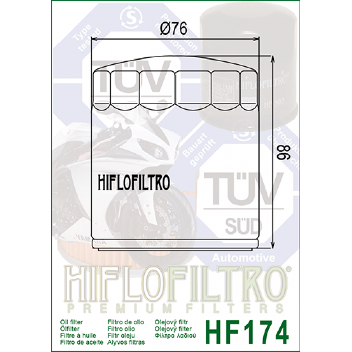 HIFLO FILTRO alyvos/tepalo filtras HF174C HARLEY DAVIDSON  1100/1130/1250 2002-2017