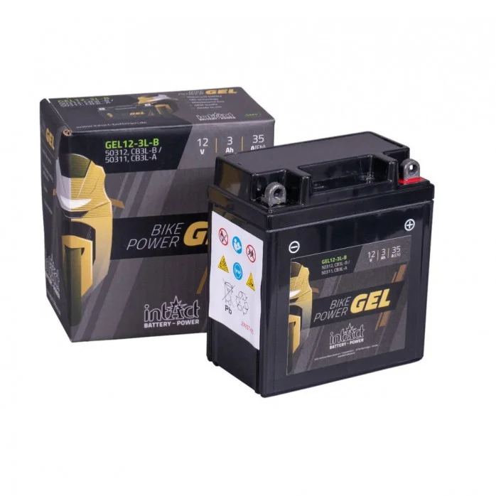 INTACT Akumuliatorius GEL12-3L-B, 50312-CB3L-B, 50311, B3L-A 12V 3Ah 35A 98x56x110