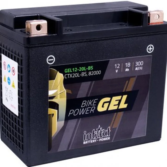 INTACT Akumuliatorius GEL12-20L-BS CTX20L-BS, 82000 12V 18Ah 300A 175x87x155