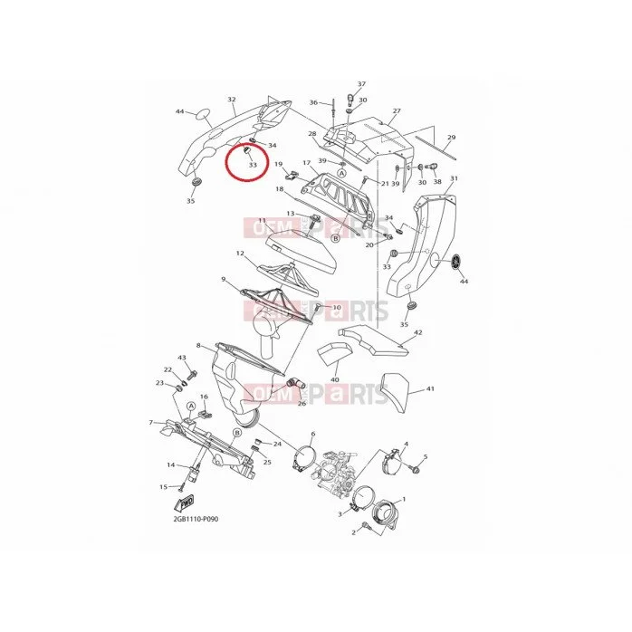 YAMAHA WR250F (2GBD) 2017 Gumelė D15x15 (8M6) 9048011298
