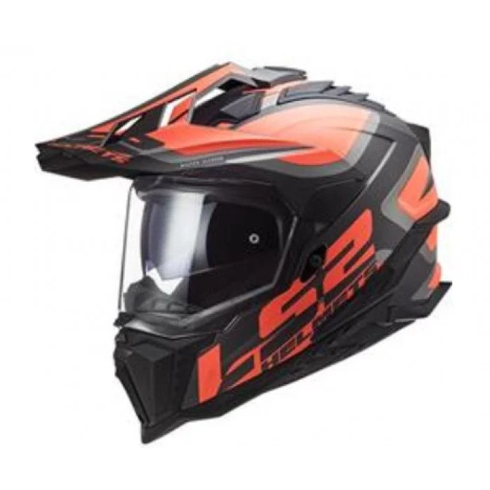 LS2 MX701 EXPLORER ALTER ŠALMAS ORANŽINĖ/JUODA L