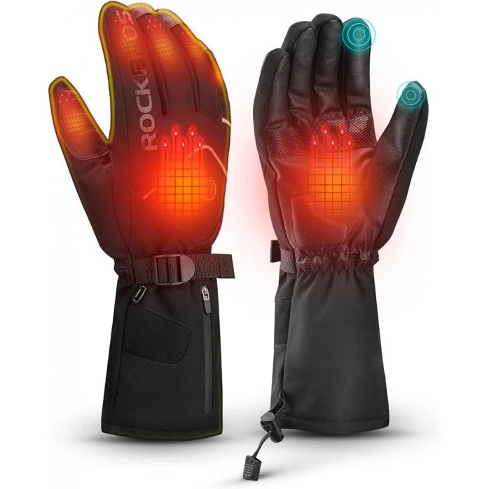 Rockbros Heated šildomos pirštinės - juoda - L Rockbros Heated šildomos pirštinės - juoda - L