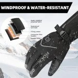 Rockbros Heated šildomos pirštinės - juoda - L Rockbros Heated šildomos pirštinės - juoda - L
