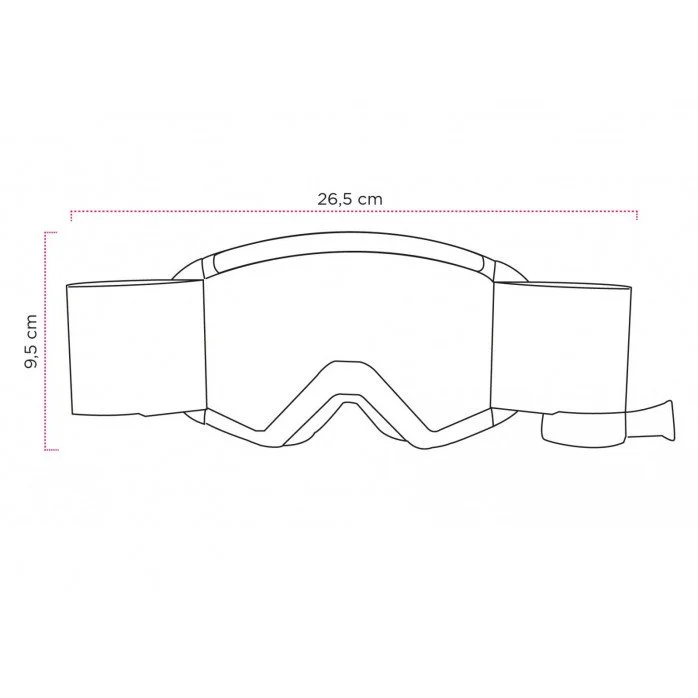 ETHEN MUD0516 MUD MASK 05R su roll off sistema motokroso akiniai juoda/balta 50mm