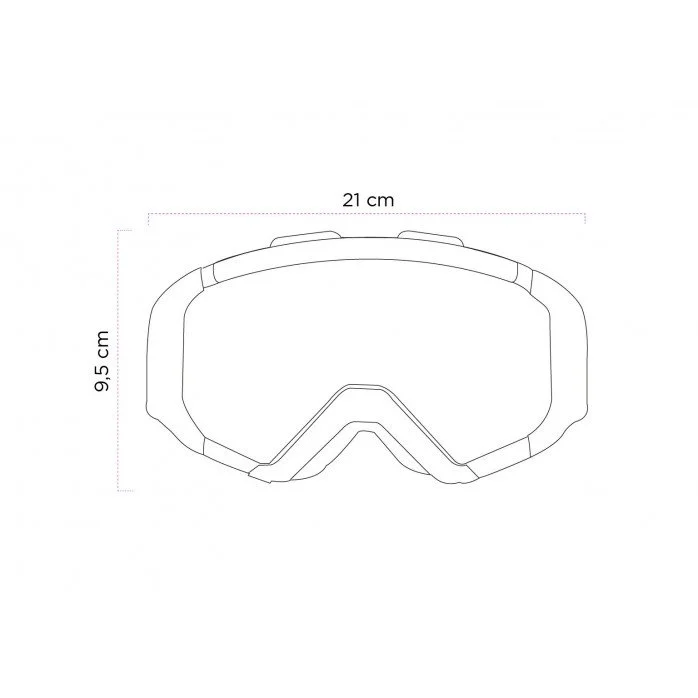ETHEN MX05110 05R motokroso akiniai 50mm mėlyna-baltas logo