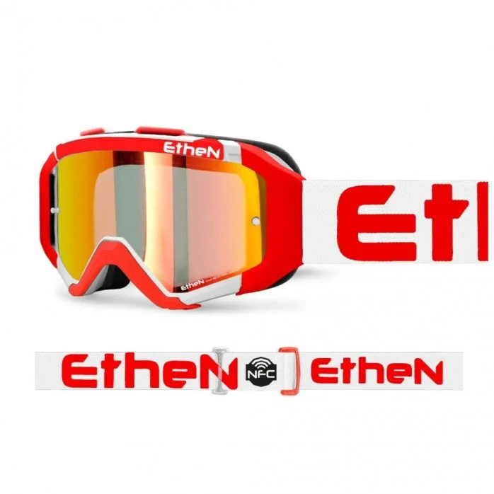 ETHEN MX05131 05R MOTOKROSINIAI AKINIAI RAUDONA /BALTA 50MM