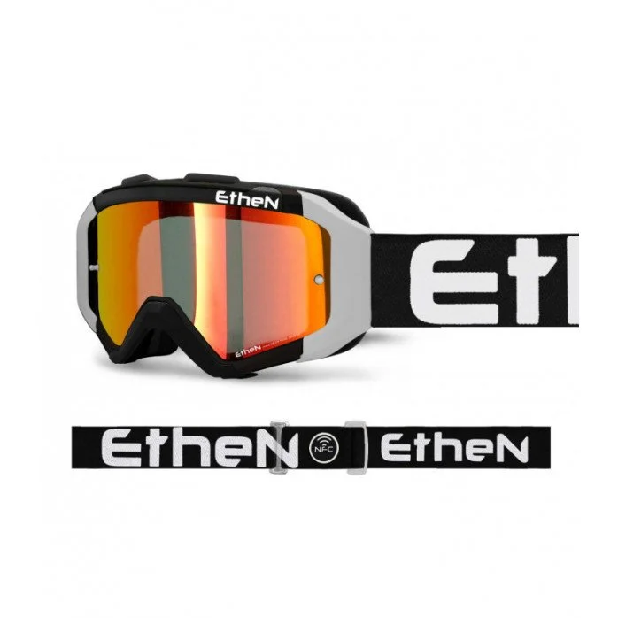 ETHEN MX0598 05R MOTOKROSO AKINIAI JUODA BALTAS LOGO
