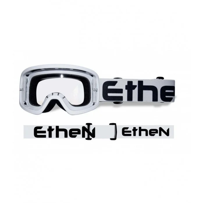 ETHEN MX6502 MASCHERA BIMBO VAIKIŠKI MOTOKROSINIAI AKINIAI BALTA JUODAS LOGO