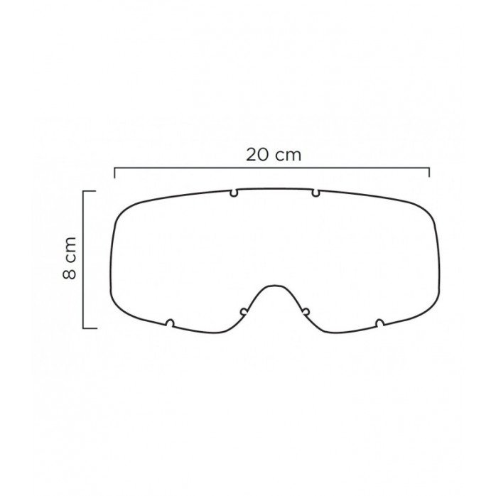 ETHEN MASCHERA BIMBO MX6507 Vaikiški motokrosiniai akiniai su skaidriu stikliuku 