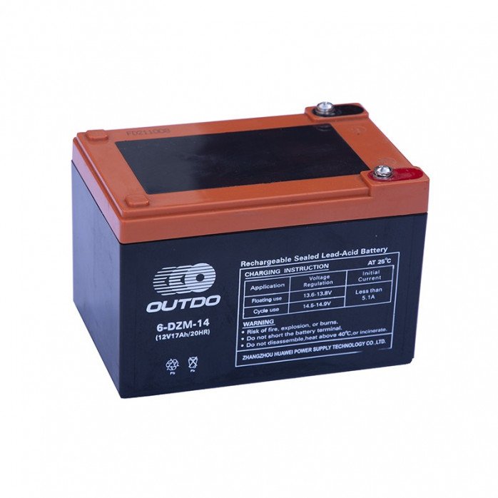 OUTDO (HUAWEI) 6-DZM-14/SLA12-12 12V 17Ah 151x98x101 e-bike akumuliatorius