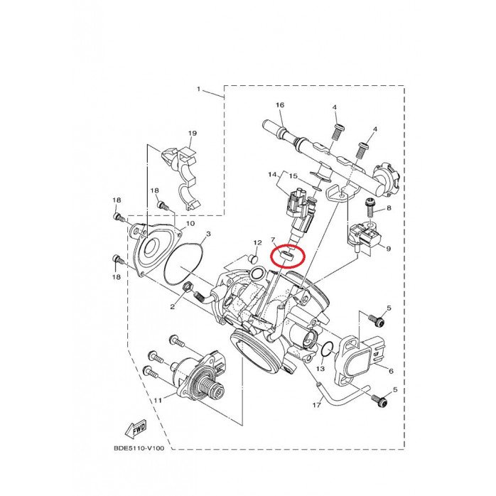 YAMAHA purkštuko tarpinė