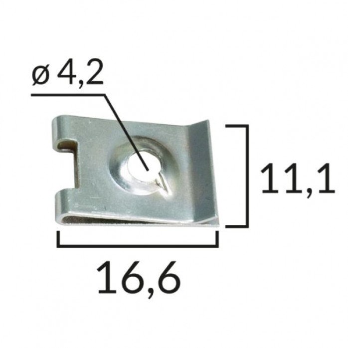 ROMIX plastikų tvirtinimo plokšrelė 16.6x11.1x4.2 1vnt