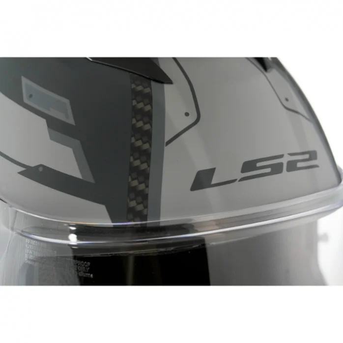 LS2 FF808 STREAM II SHADOW M.TITANIUM UŽDARAS ŠALMAS L