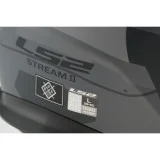 LS2 FF808 STREAM II SHADOW M.TITANIUM UŽDARAS ŠALMAS L