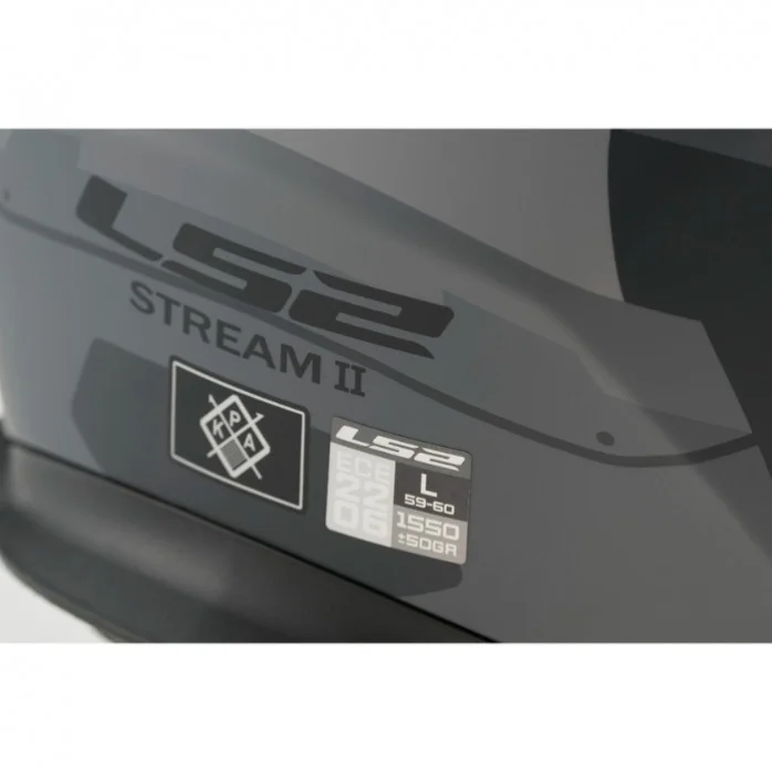 LS2 FF808 STREAM II SHADOW M.TITANIUM UŽDARAS ŠALMAS L