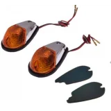Universalus Chromuotas Klijuojamas Posūkių Žibintų Komplektas BA15S (12V 23W)