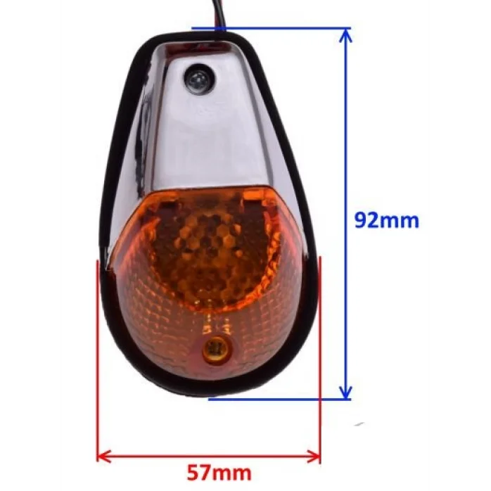 Universalus Chromuotas Klijuojamas Posūkių Žibintų Komplektas BA15S (12V 23W)