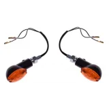 LED Posūkių žibintų komplektas (oranžinis stikliukas) (12V 1W) M10 x 1,25