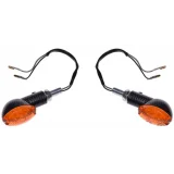 LED Karboninis posūkių žibintų komplektas (12V 1W) M10 x 1,25