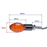LED Karboninis posūkių žibintų komplektas (12V 1W) M10 x 1,25