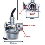 Karbiuratorius 110cc 4T 15mm rankiniu pacoso valdymu